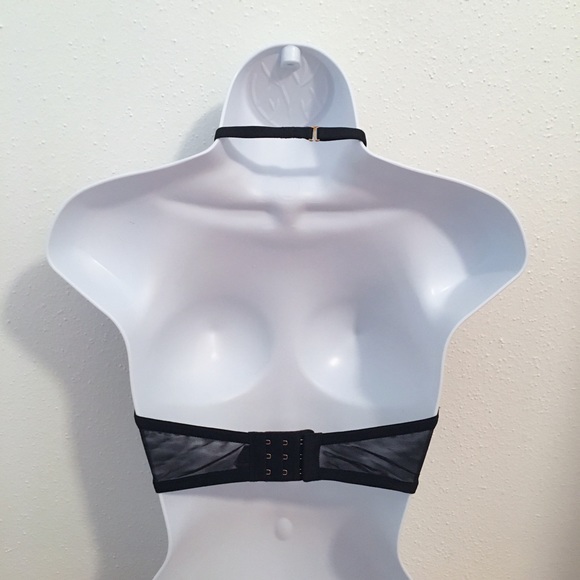 Victoria’s Secret Very Sexy Unlined Lace Balconet High Neck Halter Bra - Picture 2 of 10